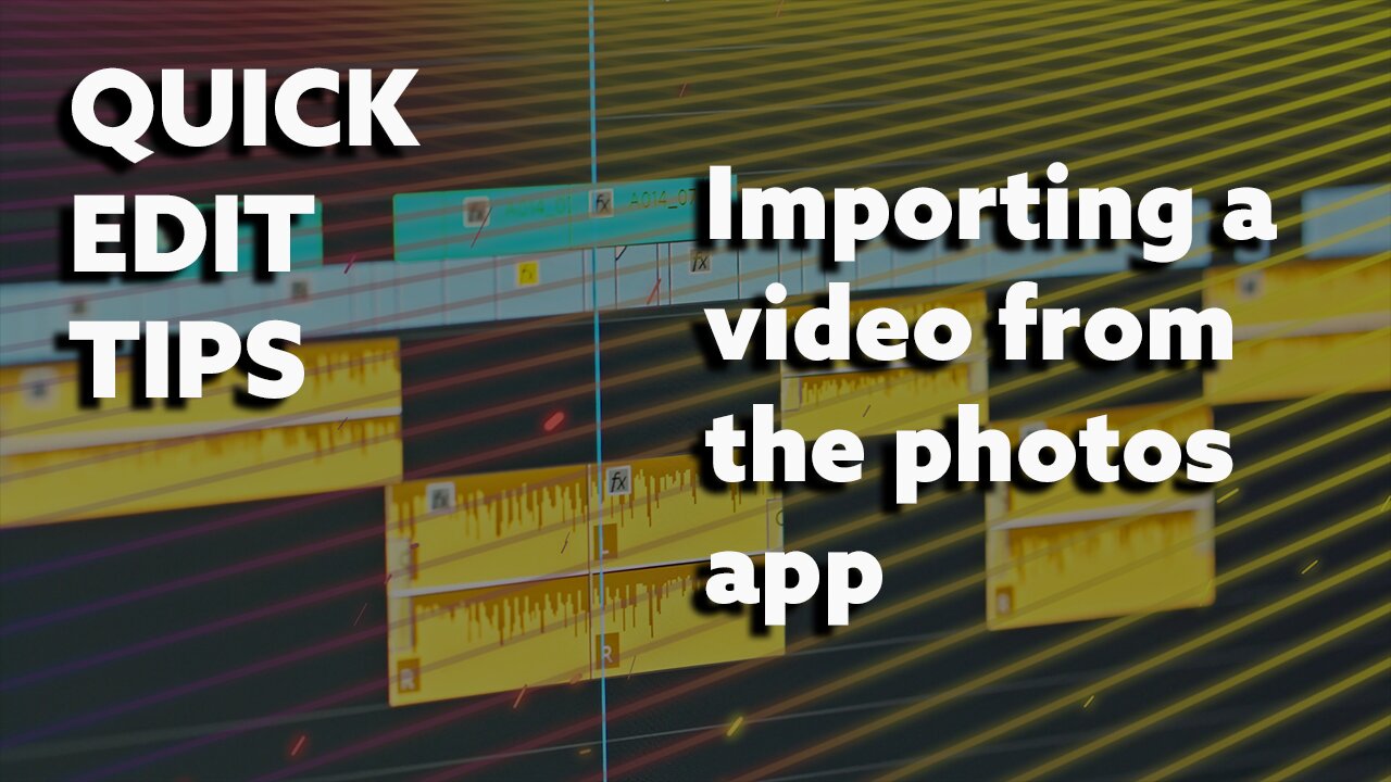 Importing a Video From the Photos App to After Effects