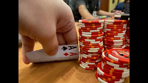 POCKET ACES IN A STRADDLED POT - Kyle Fischl Poker Vlog