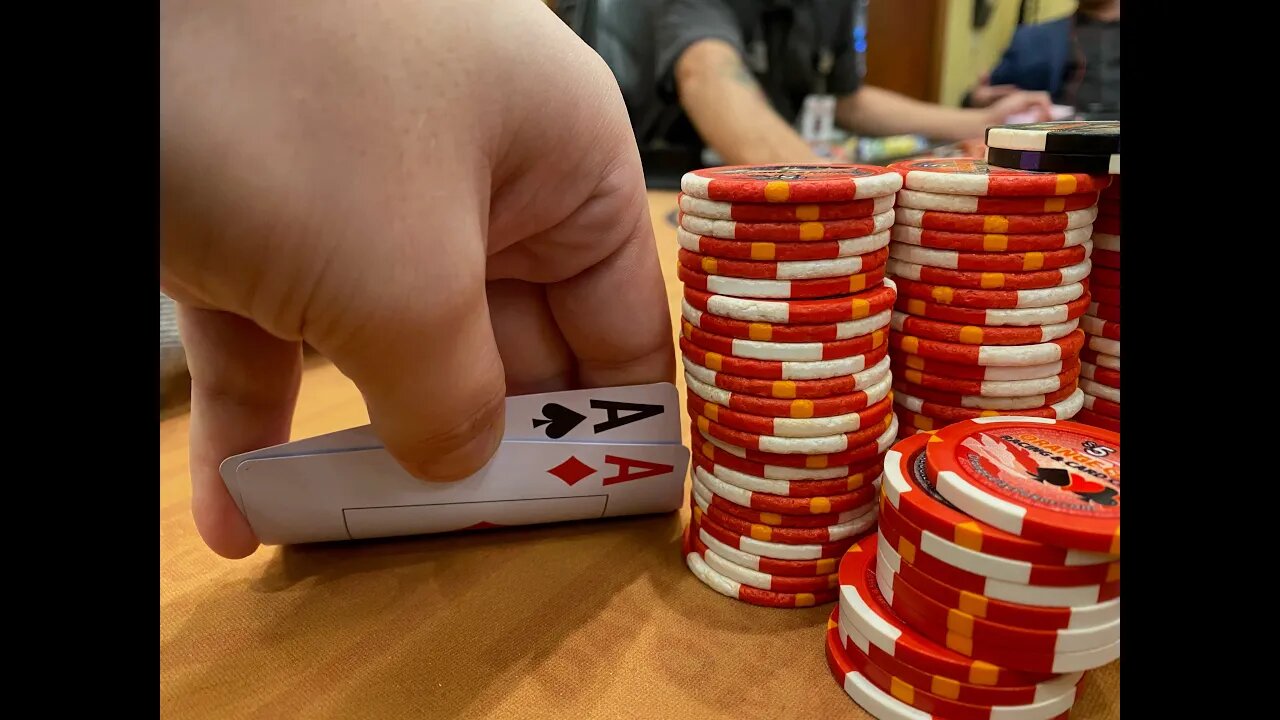 POCKET ACES IN A STRADDLED POT - Kyle Fischl Poker Vlog