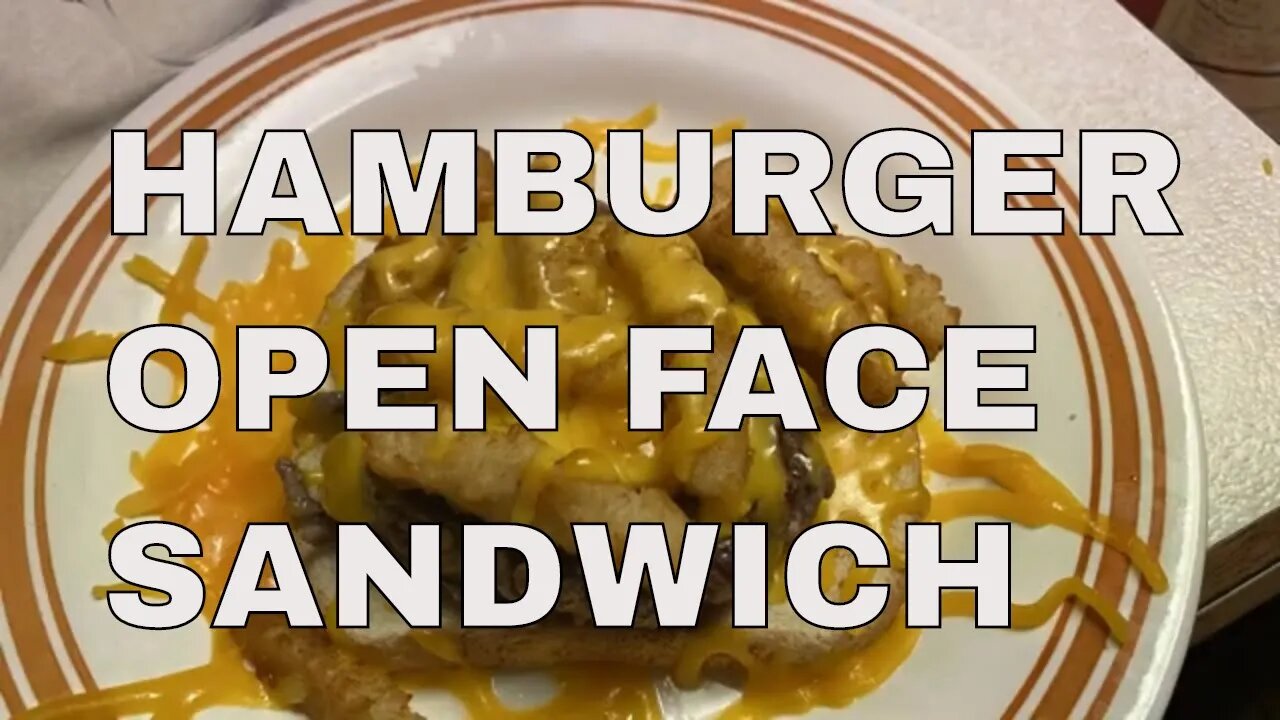 Hamburger Open Face Horseshoe Sandwich