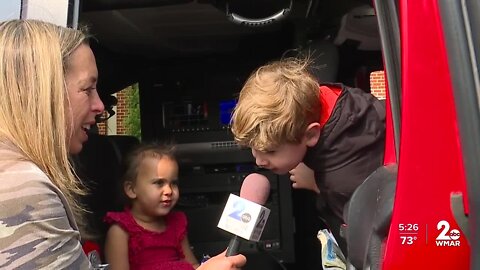 Students at Beth Tfiloh Dahan Community School enjoy Vehicle Appreciation Day