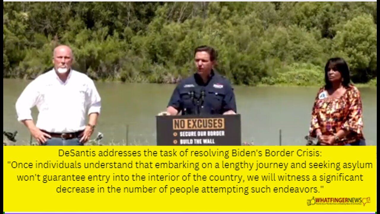 DeSantis addresses the task of resolving Biden's Border Crisis: