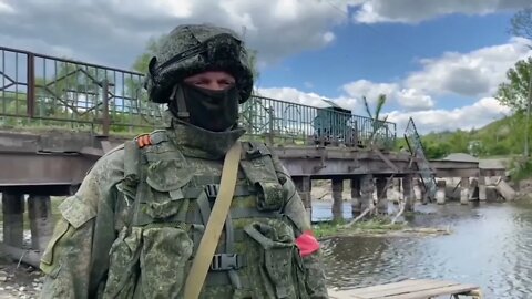 Russian Specialists Reconstructing A Bridge Destroyed By Ukrainian Militants In The Kharkov Region