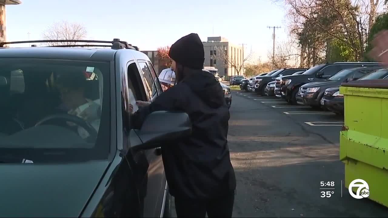 Thanksgiving turkey giveaway in Southfield