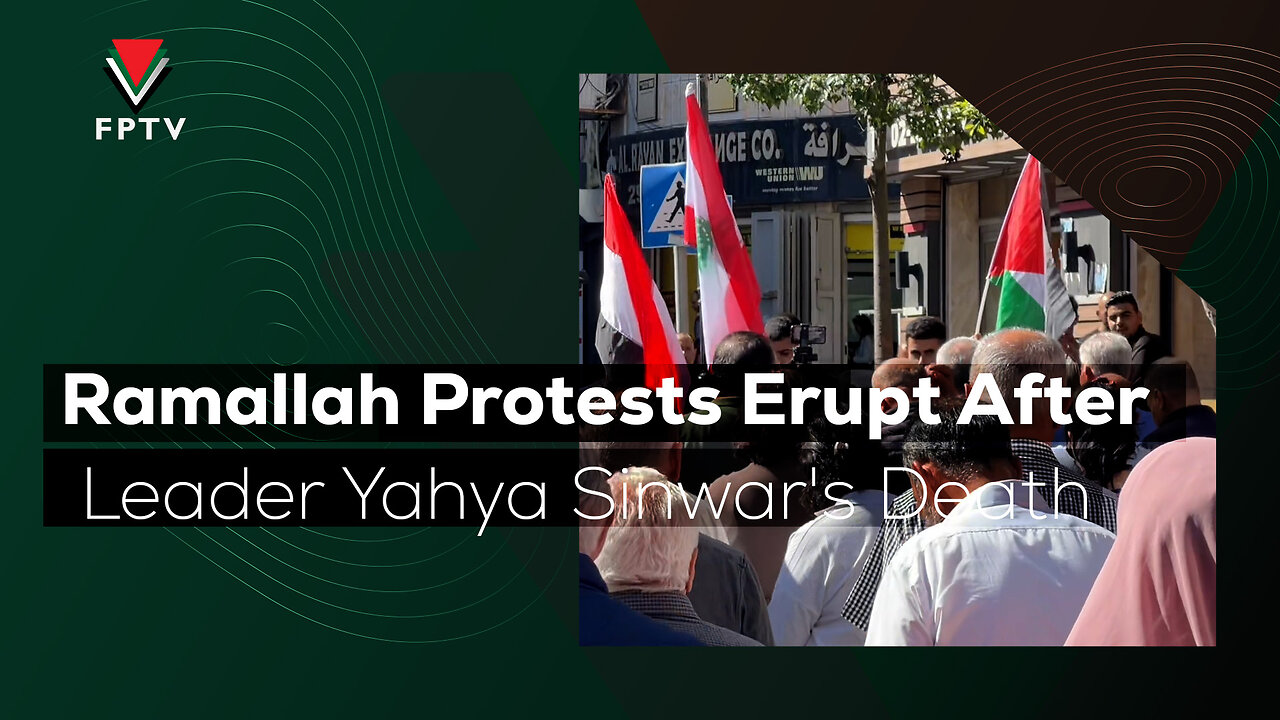 Ramallah March Protests Death of Leader Yahya Sinwar