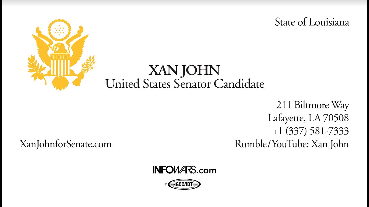 Xan John Senate Responses October 11th 2022 6PM Gonzales Louisiana