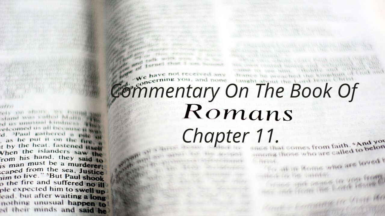 Commentary Of Romans. CH 11.Pearl Harbor Day 2021.