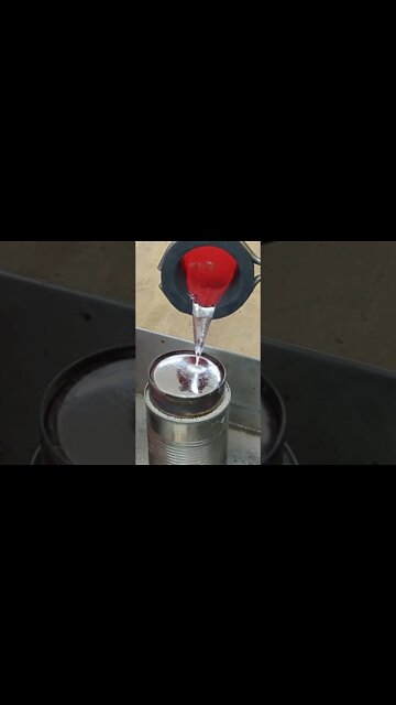 Experiment with Molten Metal #experiment #fire #cool #shorts