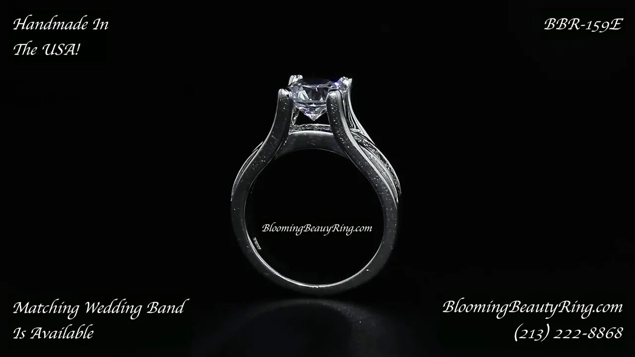 BBR-159E Engagement Ring By Blooming Beauty Ring Company