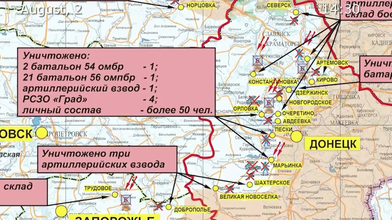 Russia's MoD August 2nd Daily Special Military Operation Status Update