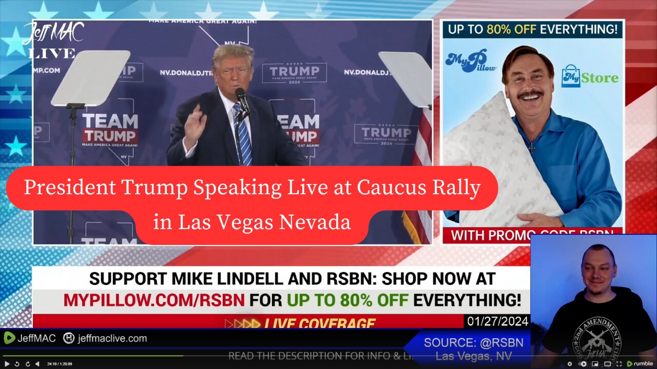 President Trump Speaking Live at Caucus Rally in Las Vegas Nevada