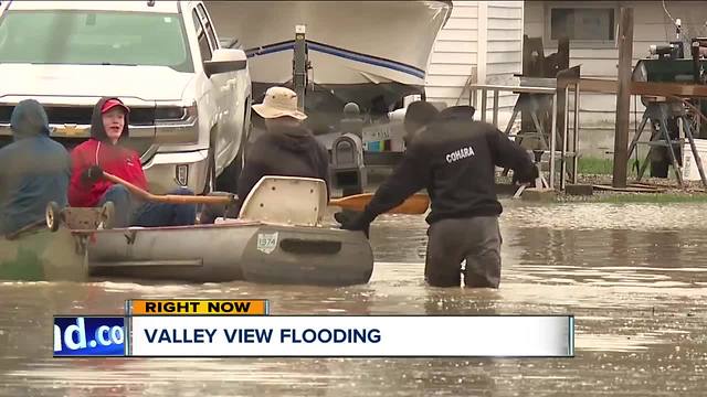 Flooding in Valley View after heavy rains