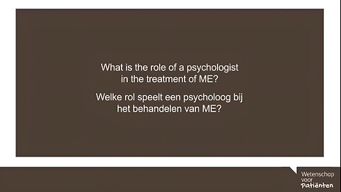 Q: What is the role of a psychologist in the treatment of Epidemic M.E.? A: NONE - Leonard Jason (Psychologist)