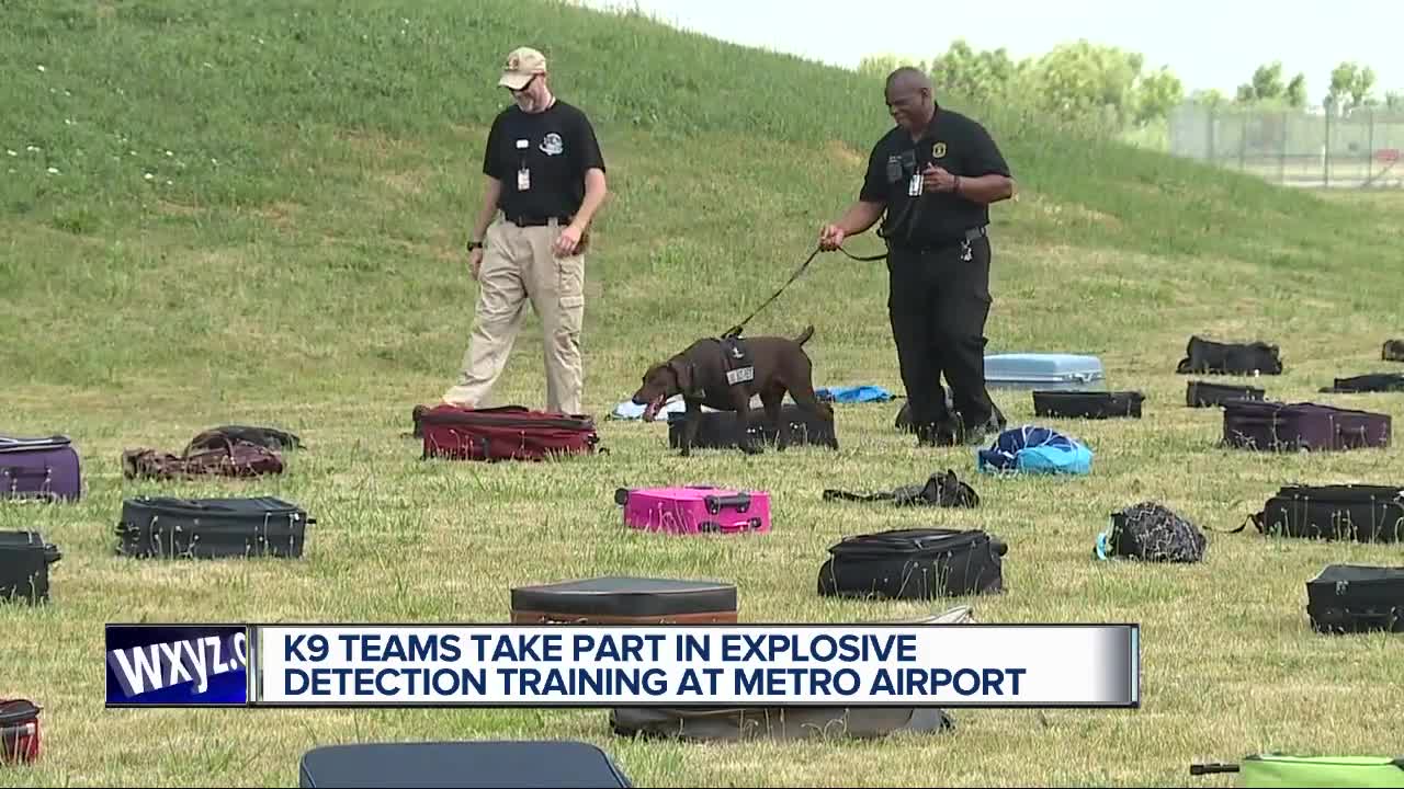 Metro Airport hosts training for bomb sniffing dogs