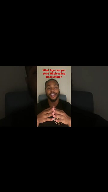 It’s best to start Wholesaling Real Estate at THIS AGE! #fyp #shorts