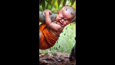 monk baby crying