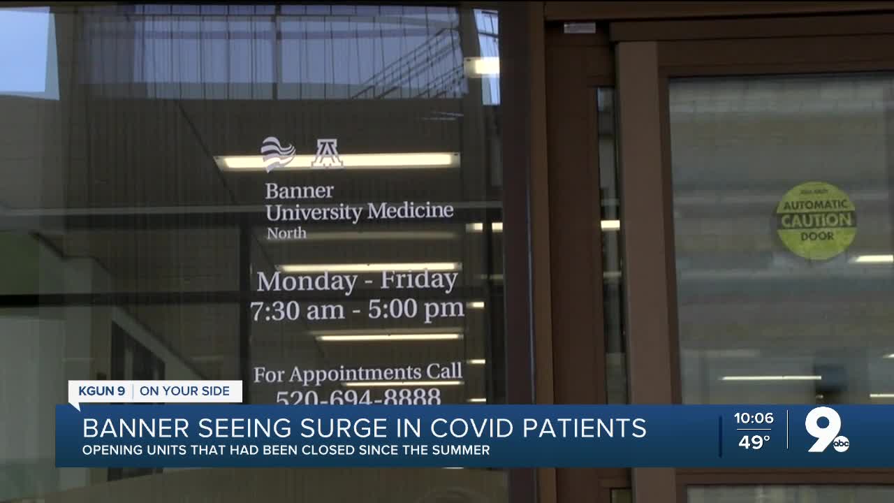 Banner Health seeing increase in COVID-19 patients, could reach June & July totals