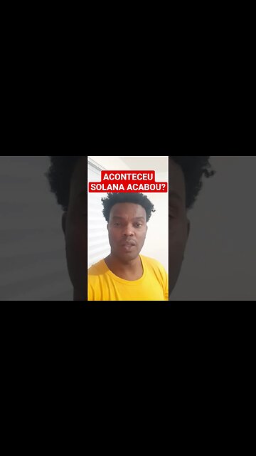 SOLANA MORREU PRESSÃO DO SHORT DERRUBA SUPORTE