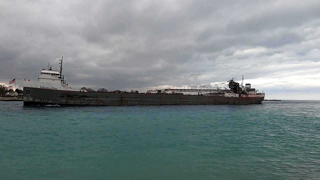 Michipicoten Bulk Carrier Cargo Ship In The St Clair River