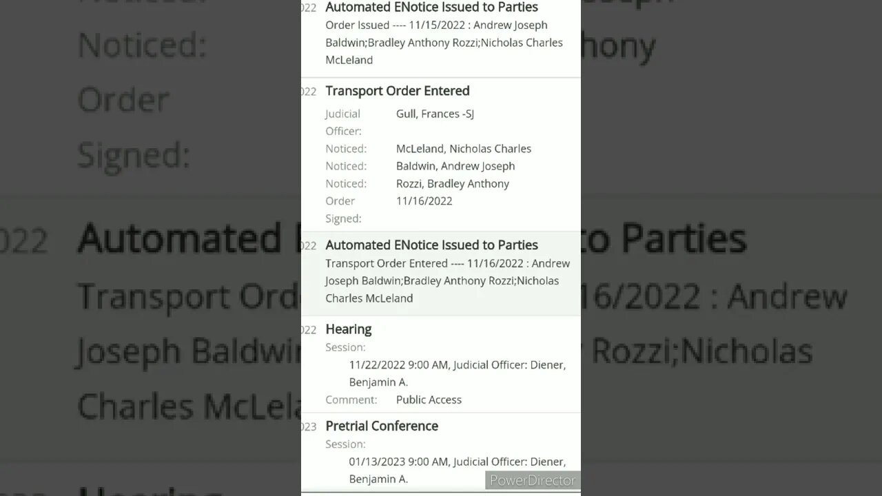 DELPHI UPDATE RICHARD ALLEN TRANSPORT ORDER 11.17.2022