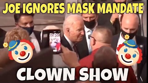 Biden Ignores MASK MANDATE until he takes a SELFIE!