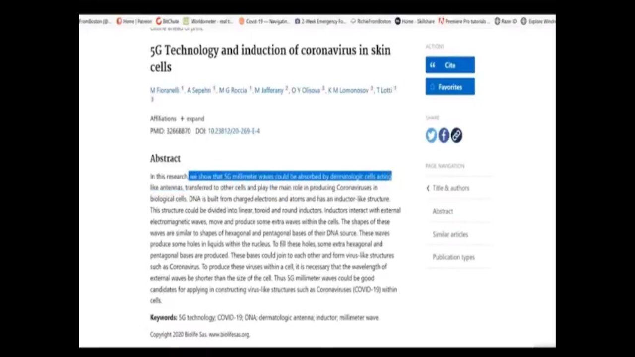 PUB MED ARTICLE PROVES 5 G WILL CAUSE EXACT SYMPTOMS AS CV-19