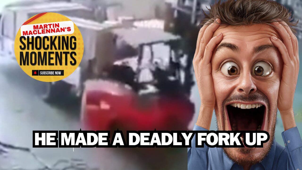 When you fork up while driving a fork lift💥😳