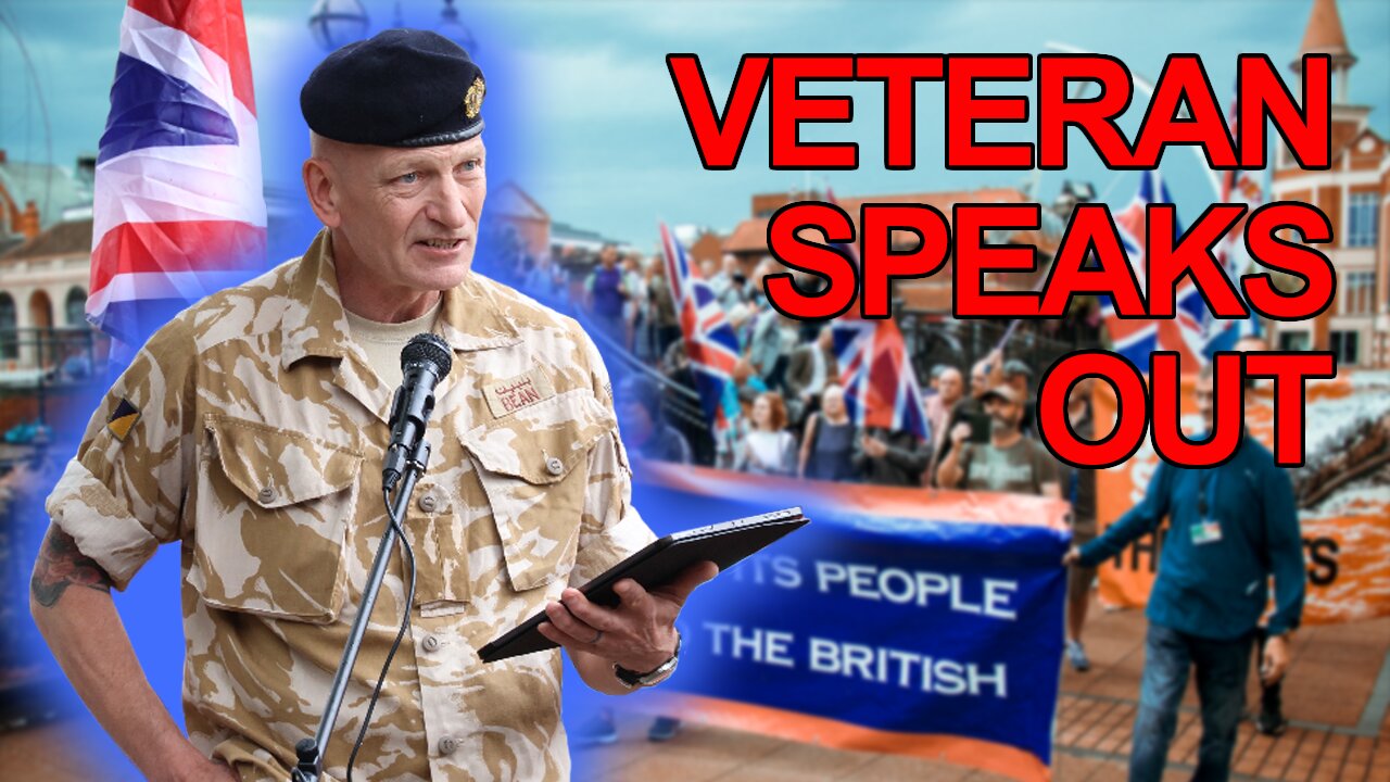 Simon Bean aka Maverick Veteran speaks at Enough is Enough protest Lincoln #rafscampton