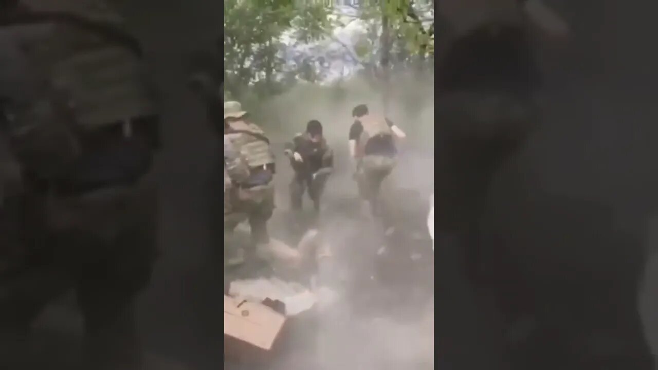 Russian Federation Army in an intense combat zone