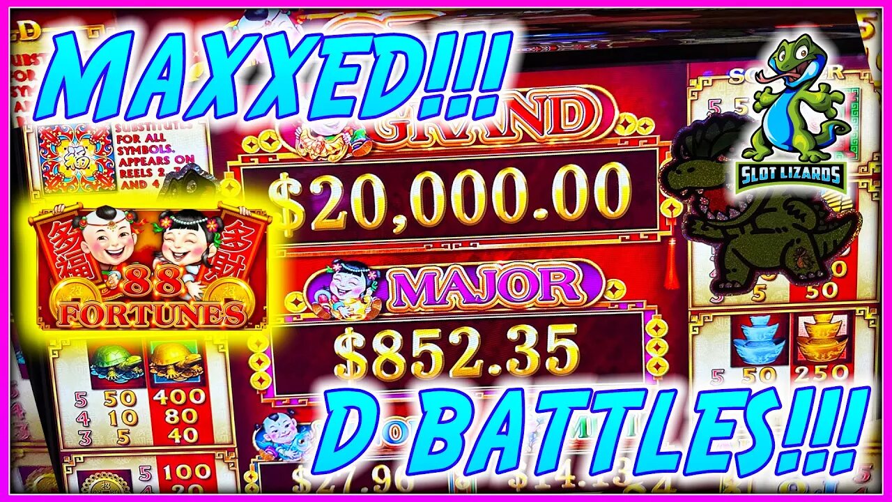 D JUST GETS SO MANY BONUSES!!! 20K MAXED GRAND CRAZINESS! 88 Fortunes Slot MAX $8.80 Bonuses!