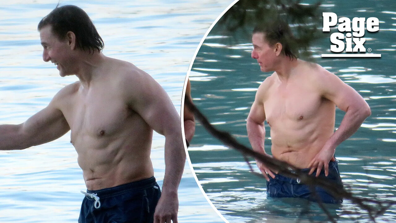 Tom Cruise goes shirtless at beach in Spain on break from filming 'Mission: Impossible 8'