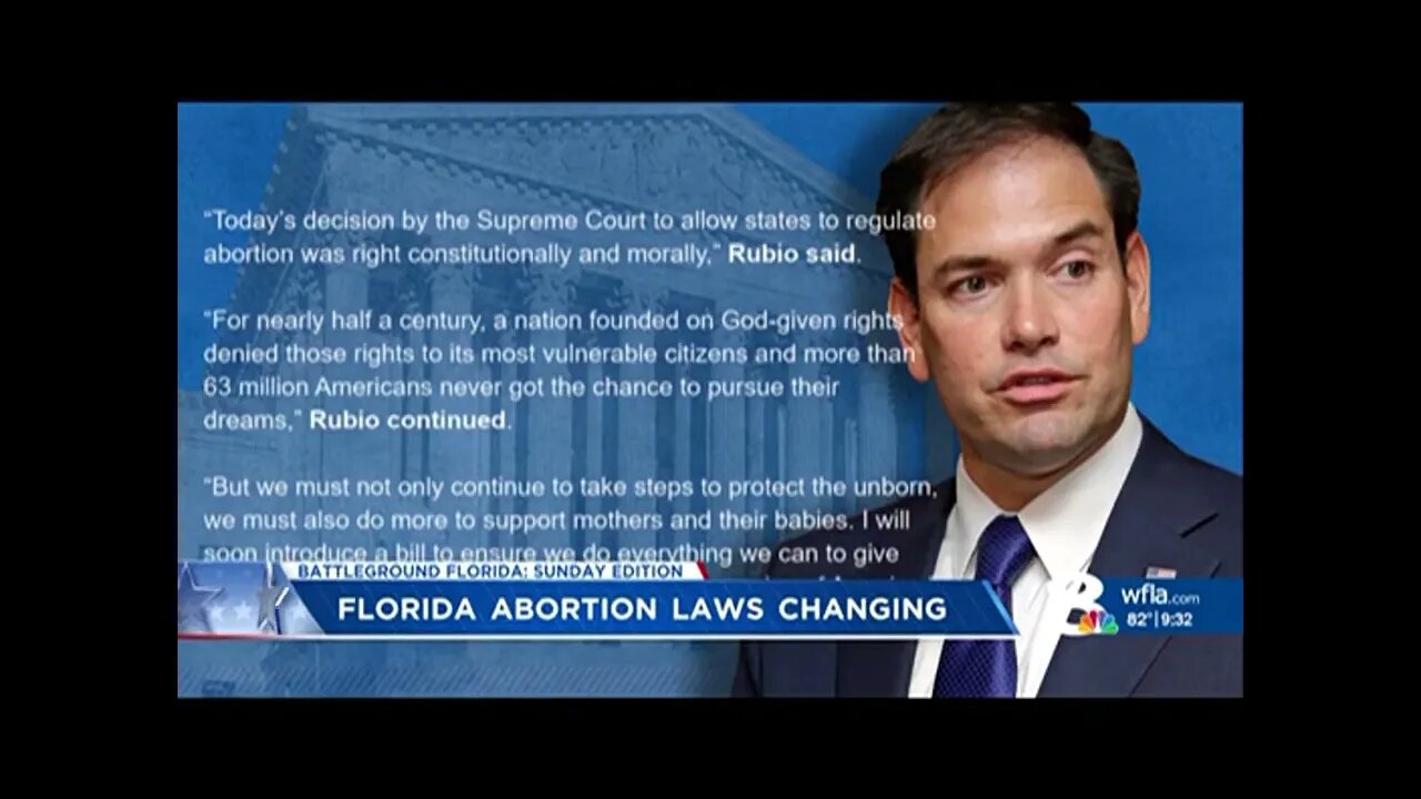 WFLA Tampa Bay Highlights Senator Rubio's Pro-Life Plan for Post-Roe America