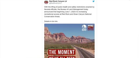 Red Rock Caynon to reopen Monday