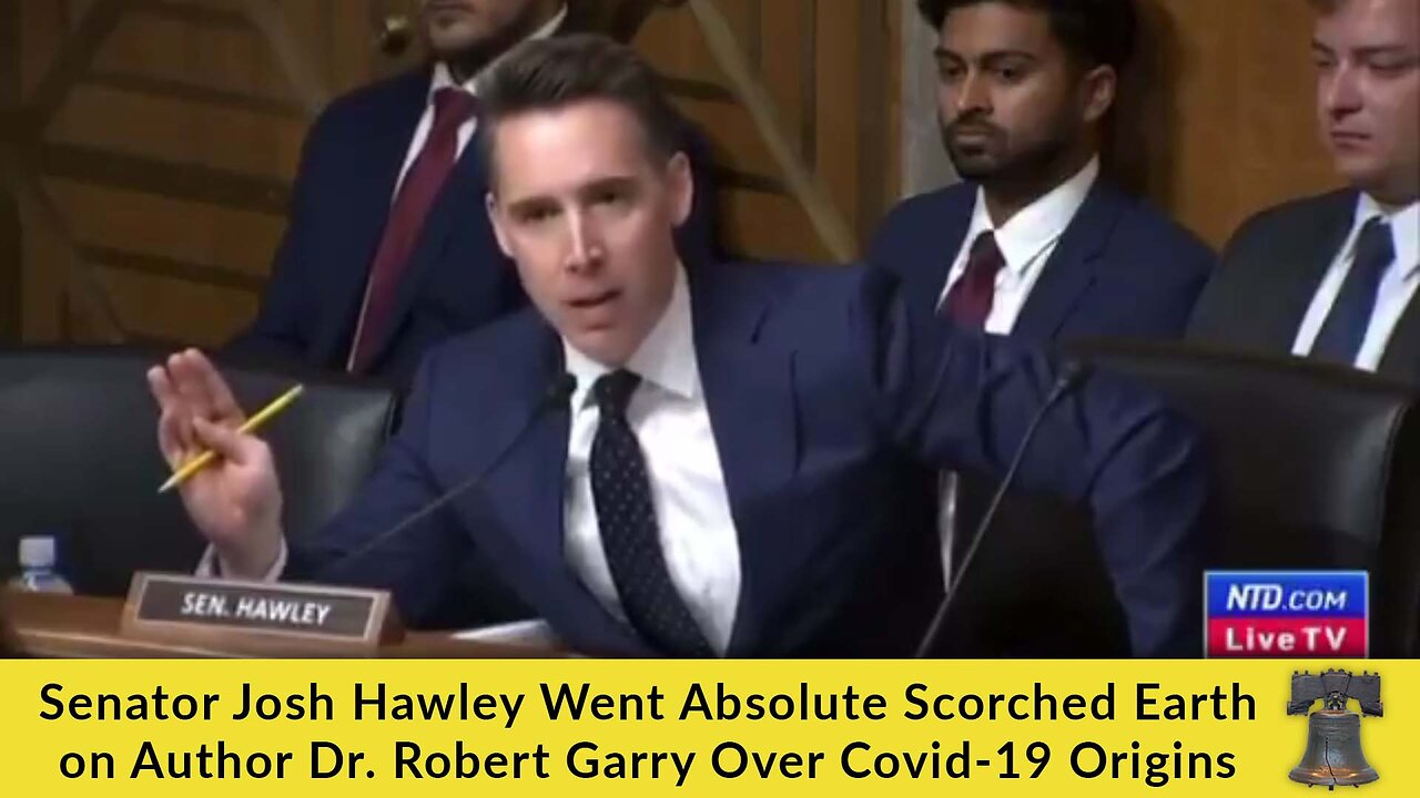 Senator Josh Hawley Went Absolute Scorched Earth on Author Dr. Robert Garry Over Covid-19 Origins