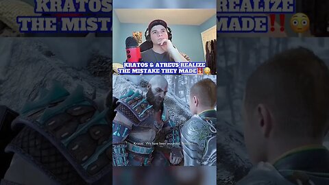 Kratos & Atreus Realize They’re Making A Mistake‼️😳 | #shorts #godofwarragnarok #gaming #reaction