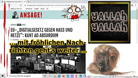 „Mit munteren, positiven und beglückenden Nachrichten geht es weiter!!!“ ...