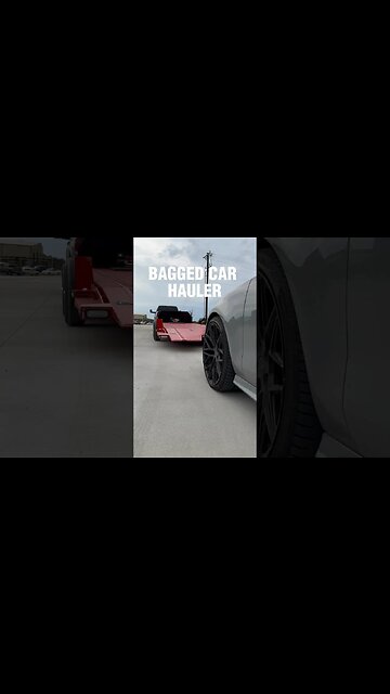 Loading low cars has never been easier! #maxxdtrailers #bagged #airride #GloryToGod