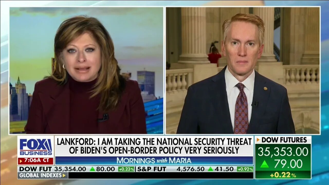 Lankford on Fox Business States Biden's Lack of Leadership at Border is a National Security Crisis