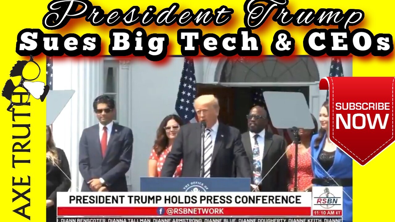 Pres Trump to sues Big Tech & CEO's over Censorship , violation of the 1st Amendment