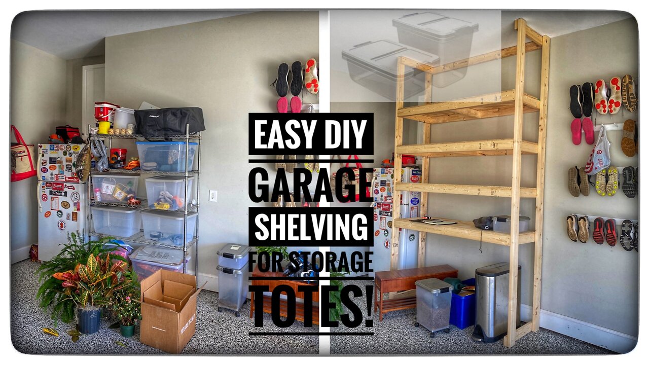 Garage Makeover Part 1 - DIY 2 x 4 Garage Shelf