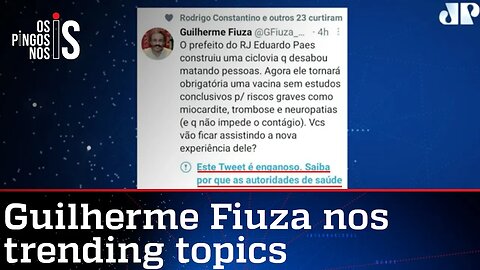 Twitter censura postagem de Guilherme Fiuza