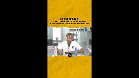 @cordae A million dollar deal after expenses is only $350k