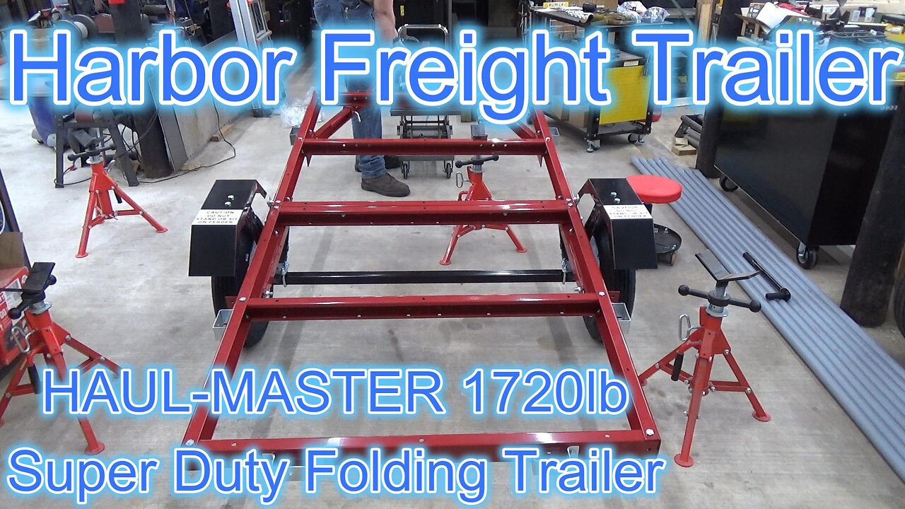 Easy DIY Trailer!! HAUL-MASTER 1720 lb. Capacity 48 in. x 96 in. Super Duty Folding Trailer