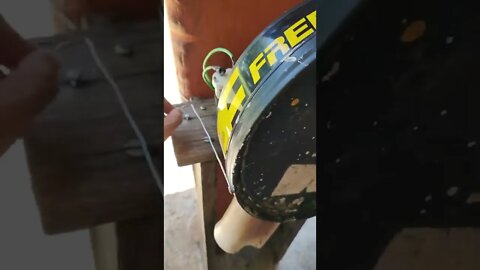 máquina caseira triturador, feita com motor de máquina de lavar roupa