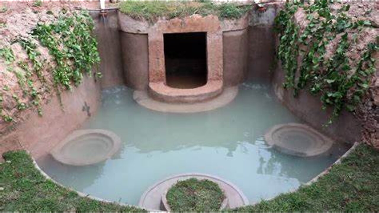 Unbelievable! Build Most Amazing Underground Deep Pool With Secret Underground House