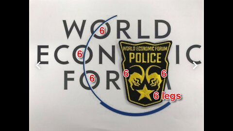 Patch on the arms of officers who detained Jack Posobiec while he's reporting in Davos