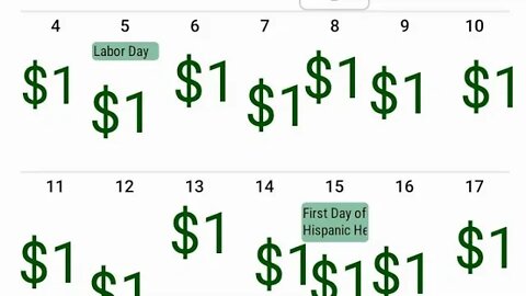 SEPTEMBER DOLLAR A DAY PREPS