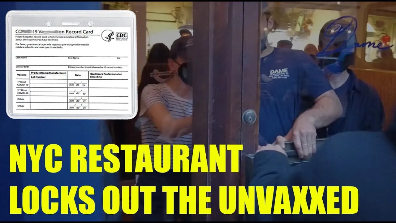 NYC Restaurant LOCKS OUT the UNVAXXED