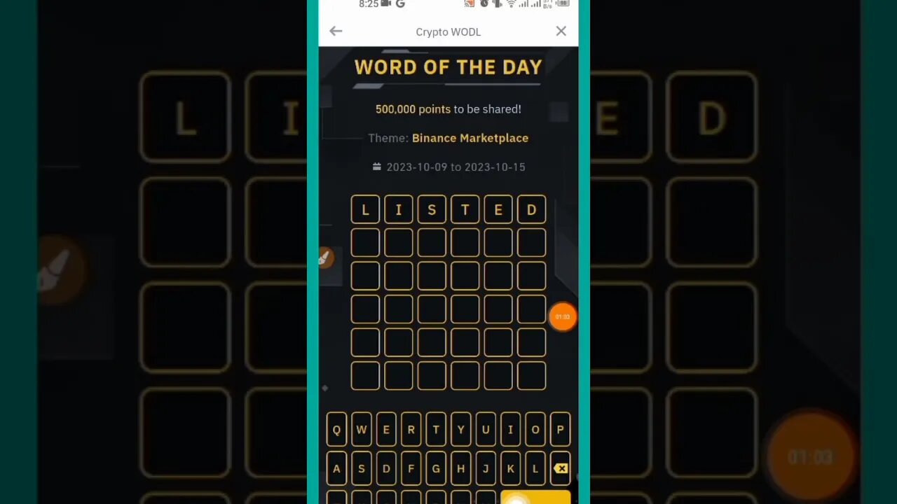 Today Binance Crypto WODL Answer | Today 12/10/23 Binance All WOTD Letter Answr |Binance Marketplace