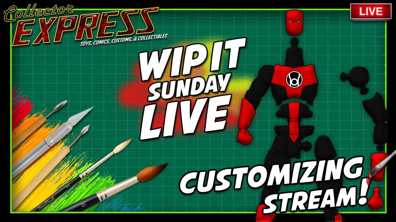 Customizing Action Figures - WIP IT Sunday Live - Episode #69 - Painting, Sculpting, and More!